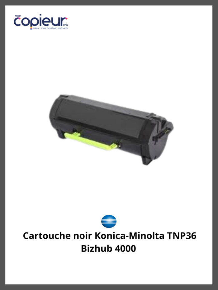 Cartouche noir Konica-Minolta TNP36 Bizhub 4000 3300P – Image 2
