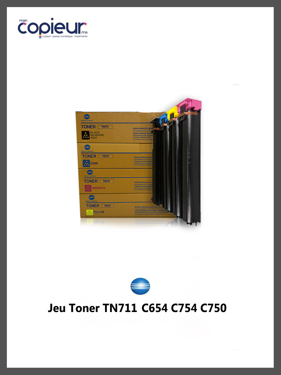 TN711-2.jpg Jeu de Toner TN711 Pour Bizhub C754 C654 – Image 1
